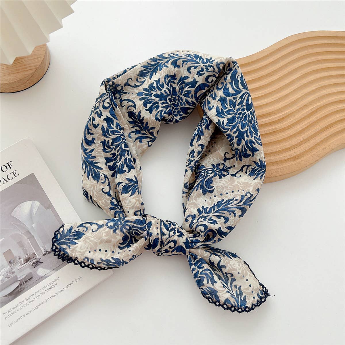 Cotton Linen Square Scarf for Women¡¯s Neck Wrap