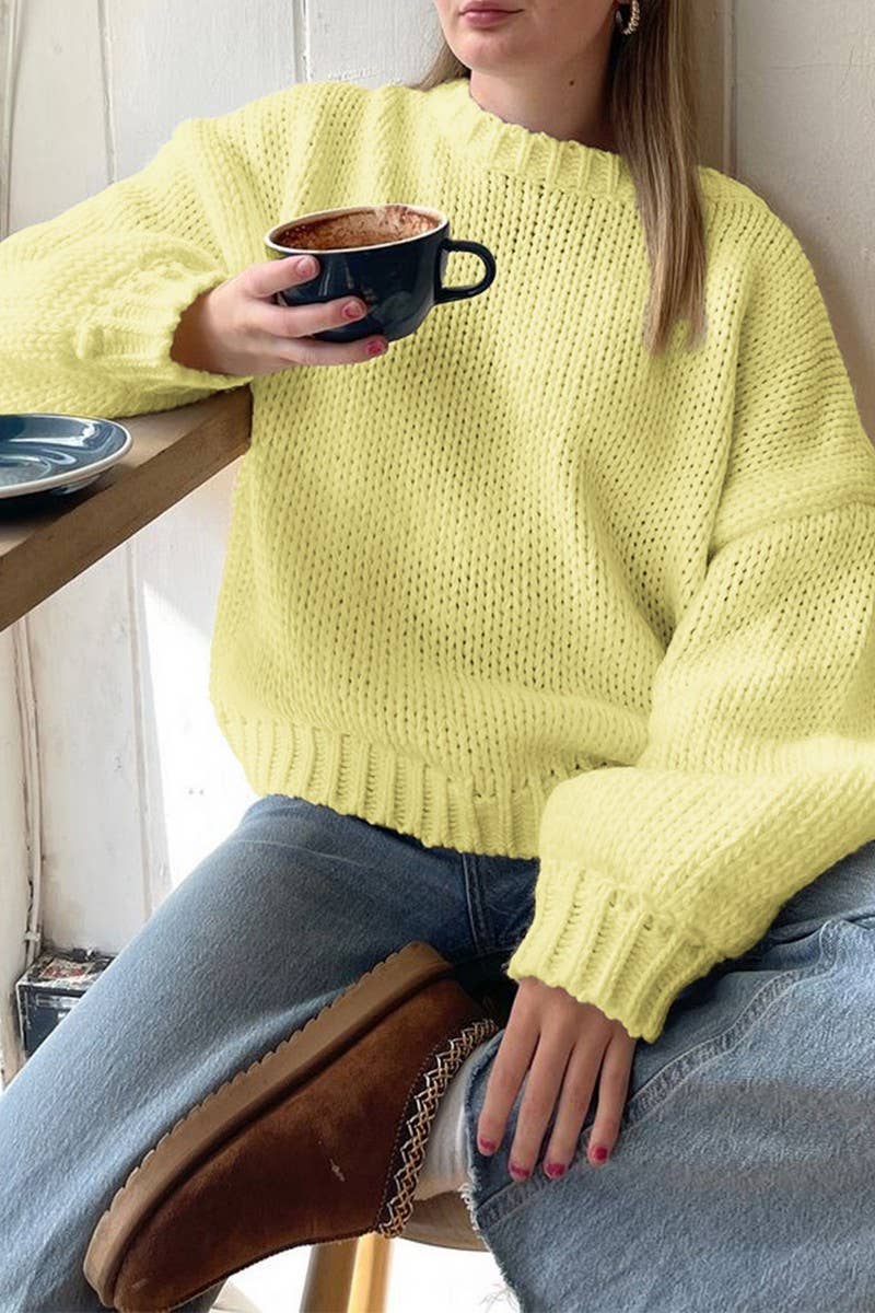 CWOSWL07495_CASUAL CREW NECK LONG SLEEVE LINED SWEATER