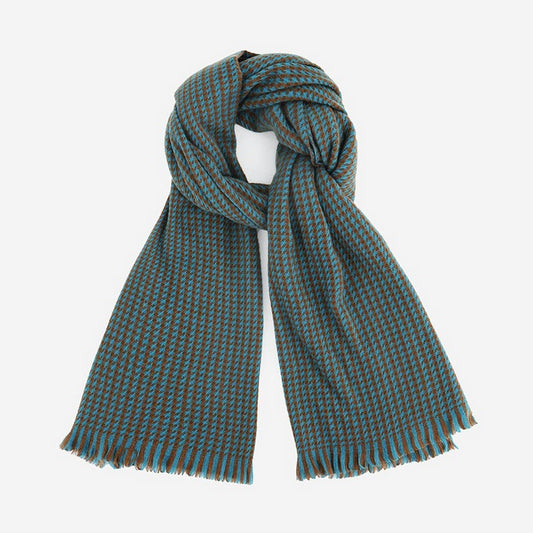 FASHIONABLE HOUNDSTOOTH TASSEL SCARF