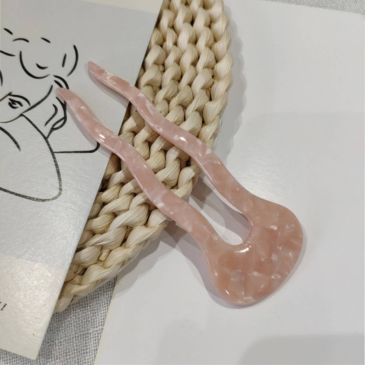 ACETATE SHEET U-SHAPED HAIRPIN WAVY HAIRPIN_CWAHA4218