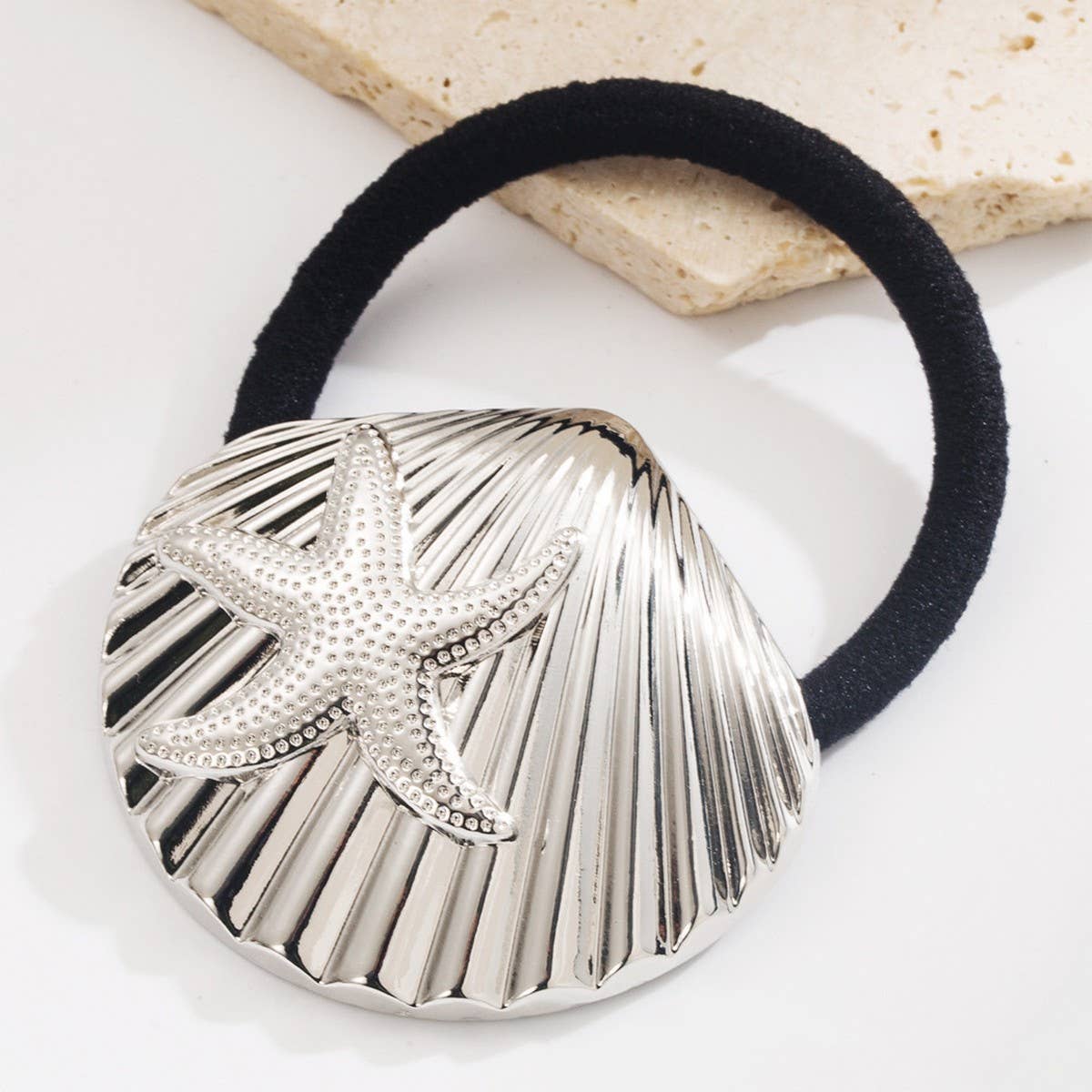 Elegant Leaf Bow Elastic Hair Tie for Women