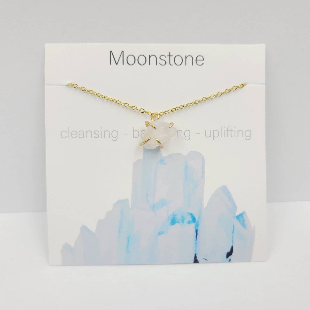 IRREGULAR FOUR CLAW NATURAL STONE NECKLACE