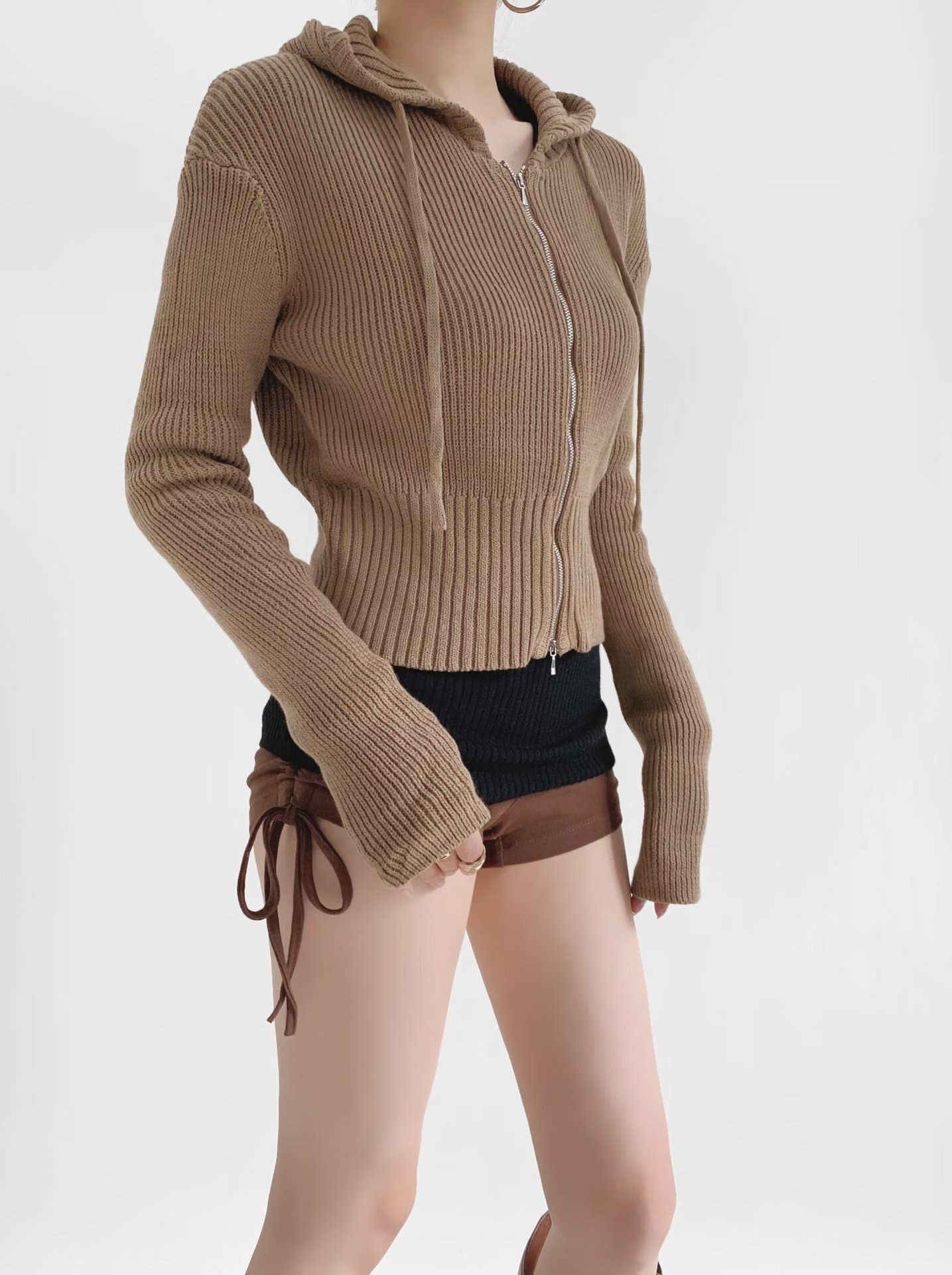 Short, slimming and stylish knitted coat