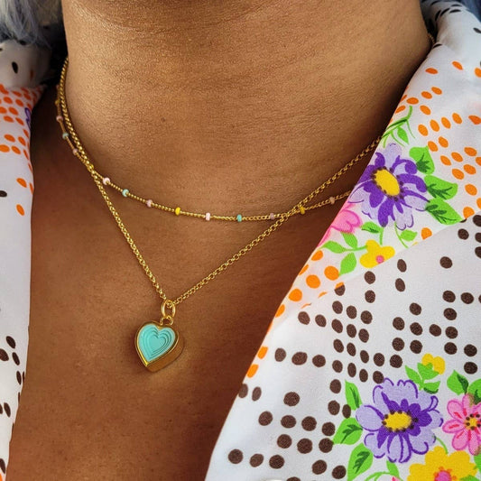 STAINLESS STEEL GEOMETRIC GOLD PLATED NECKLACE_CWMM3841