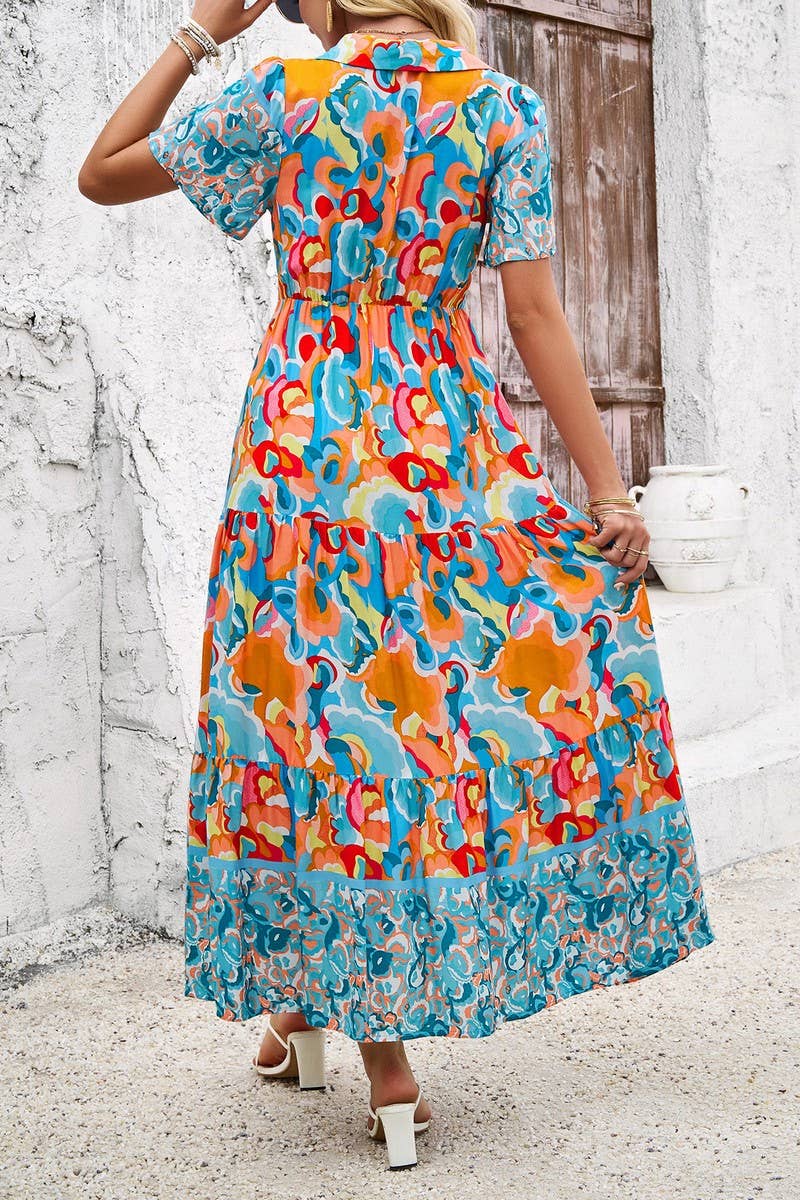 CWDMD5333_SUMMER HOLIDAY CASUAL PRINT DRESS