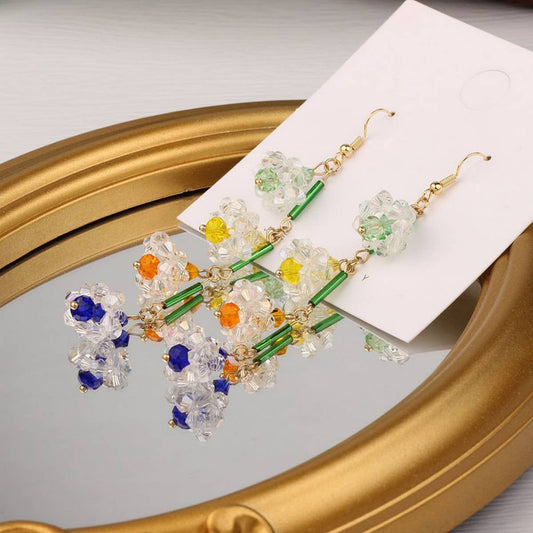 SWEET AND ELEGANT HAND-WOVEN CRYSTAL EARRINGS