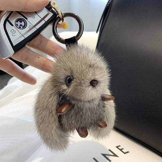CUTE LONG-EARED BUNNY BAG PENDANT KEYCHAIN