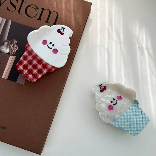 Ice Cream Cone Acetate Hair Claw Clip