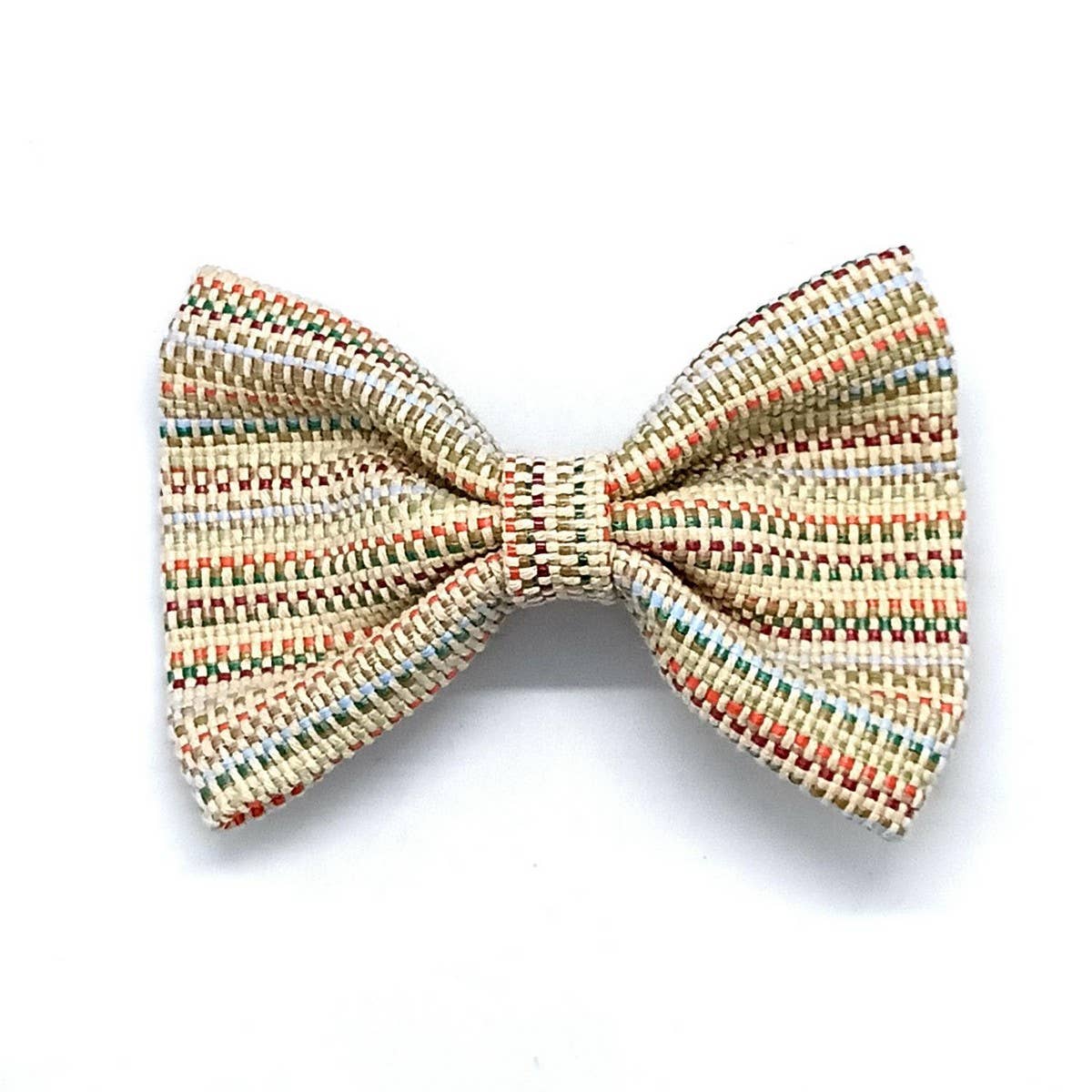 Spring Summer Large Striped Raffia Bow Clip_CWAHA6349