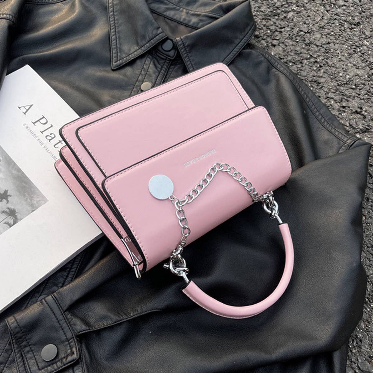 WOMEN CHAIN SHOULDER CROSSBODY SMALL SQUARE BAG_CWAB1548