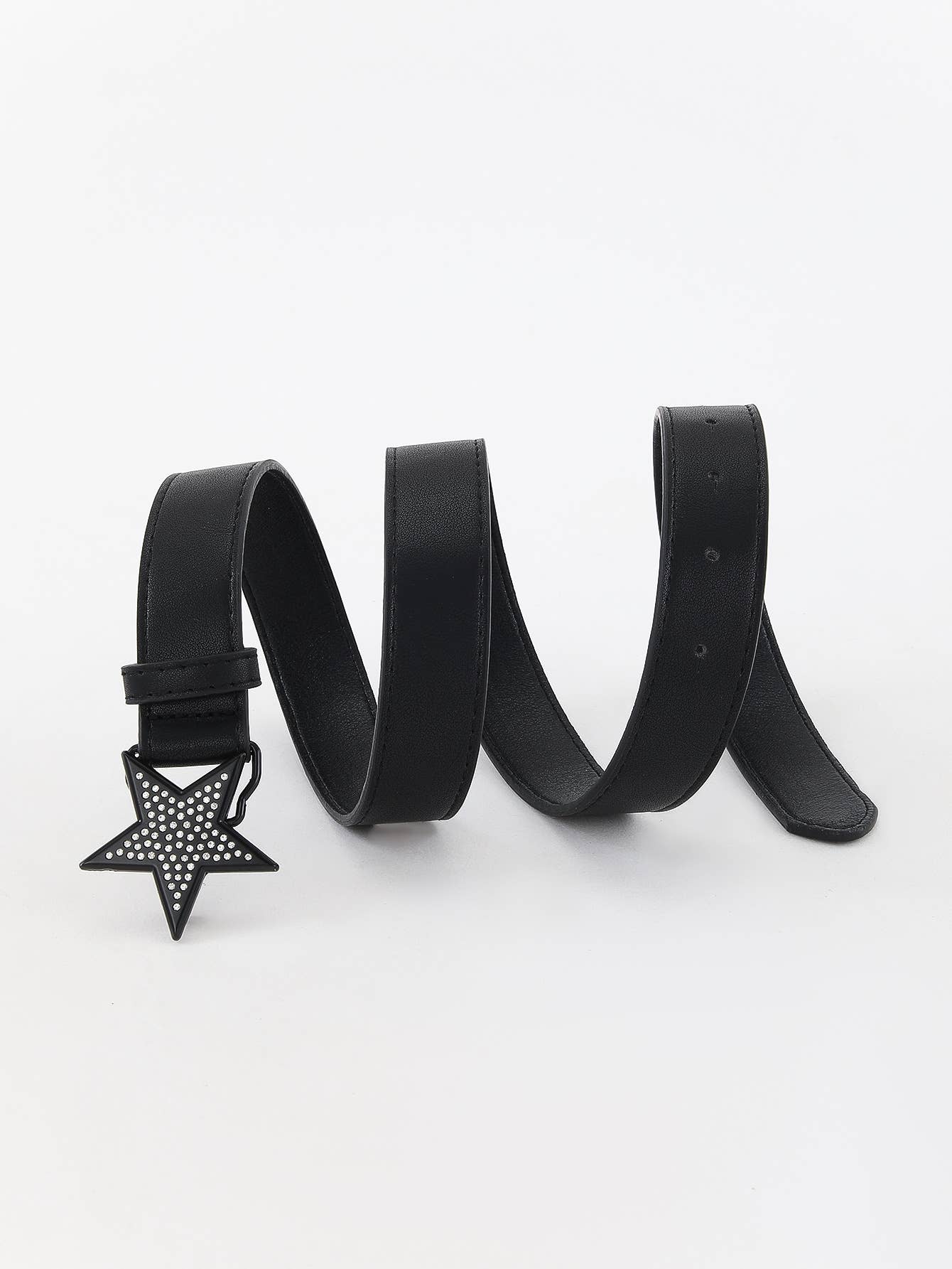 Simple and versatile star-buttoned trendy belt