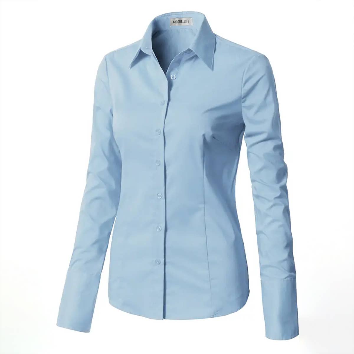 LADIES CASUAL LONG SLEEVE BUTTON UP SHIRT_CWTDSL027