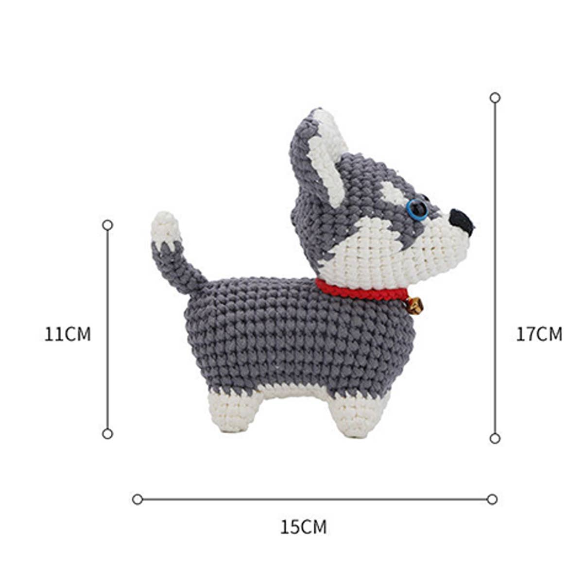 HANDMADE HUSKY CROCHET DOLL MATERIAL KIT