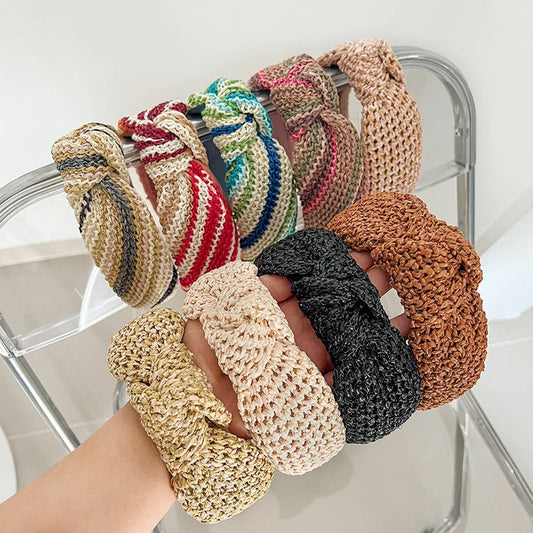 NEW STYLE STRAW KNOTTED HEADBANDS_CWAHA1155
