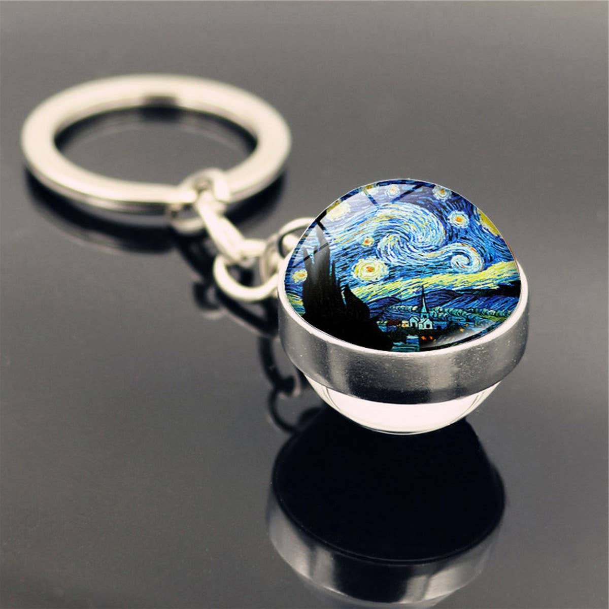 STARRY SKY TIME GEM METAL KEYCHAIN PENDANT JEWELRY_CWMM0494
