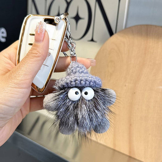 CUTE CARTOON BRIQUETTES CAR KEYCHAIN PENDANT