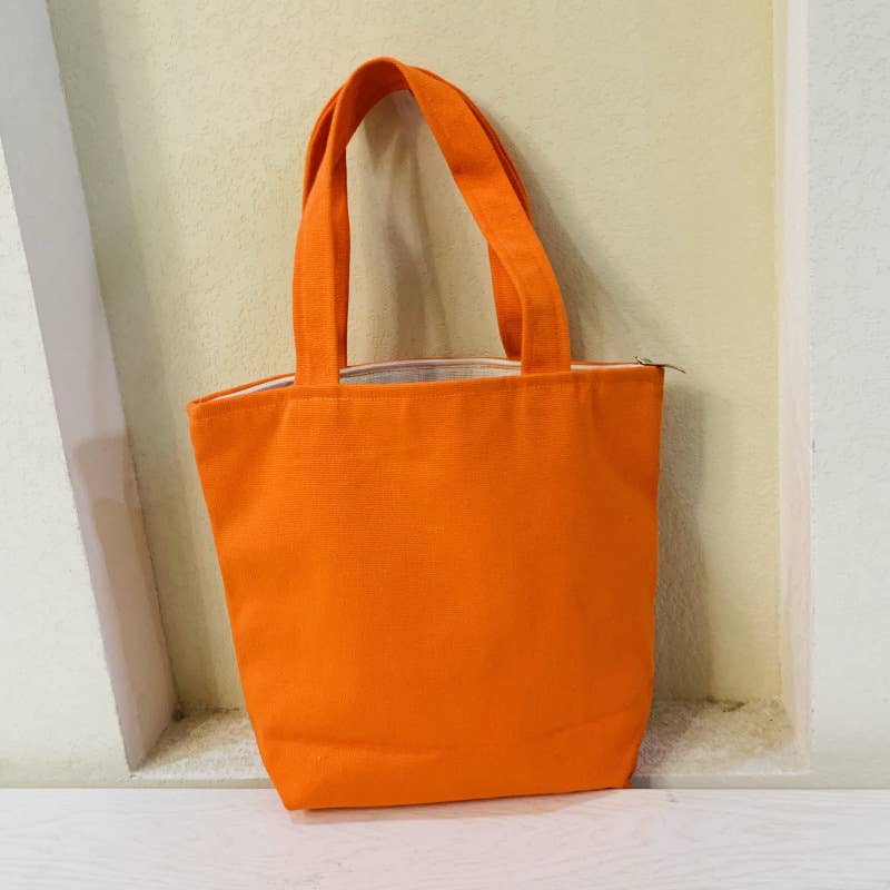 Hand-painted simple canvas lunch box bag