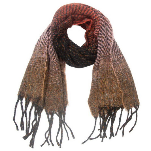 Gradient Tassel Scarf for Women - Winter Shawl
