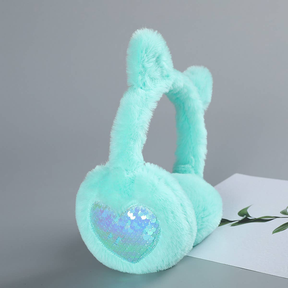 2024 NEW SEQUIN LOVE HEART WARM EARMUFFS_CWMM1416