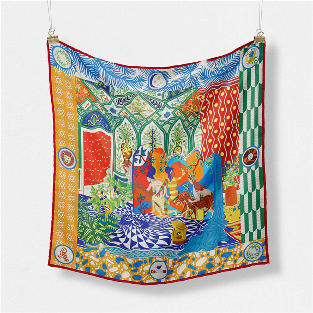 Printed Satin Head Wrap Scarf for Warmth & Style_CWASC0662