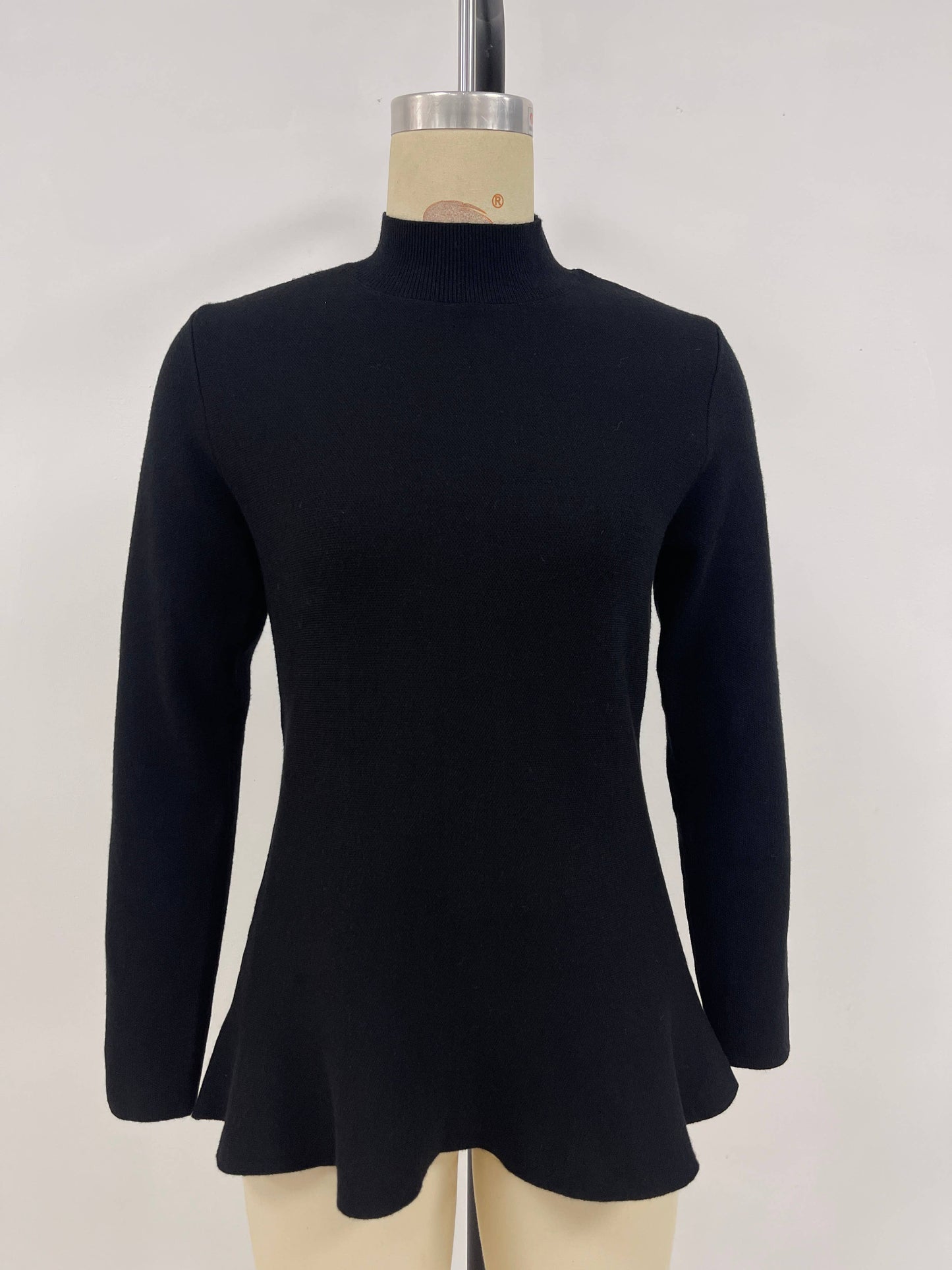 Fashion solid color high neck sweater