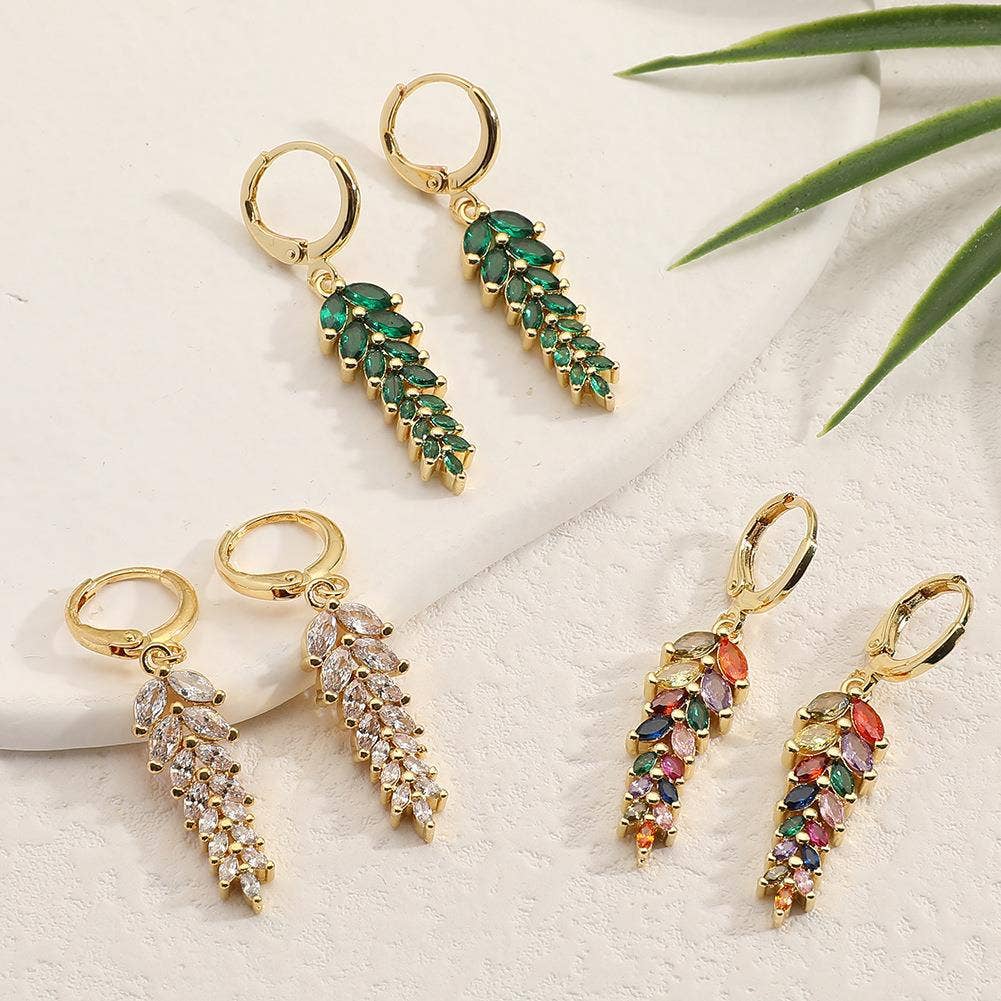 High-end wheat ear feel niche design earring