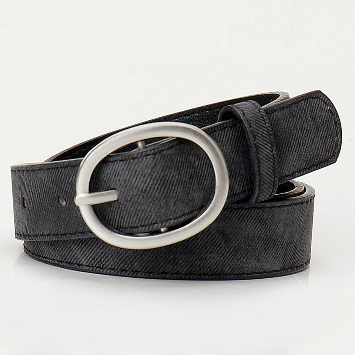 Fashionable and casual oval alloy belt