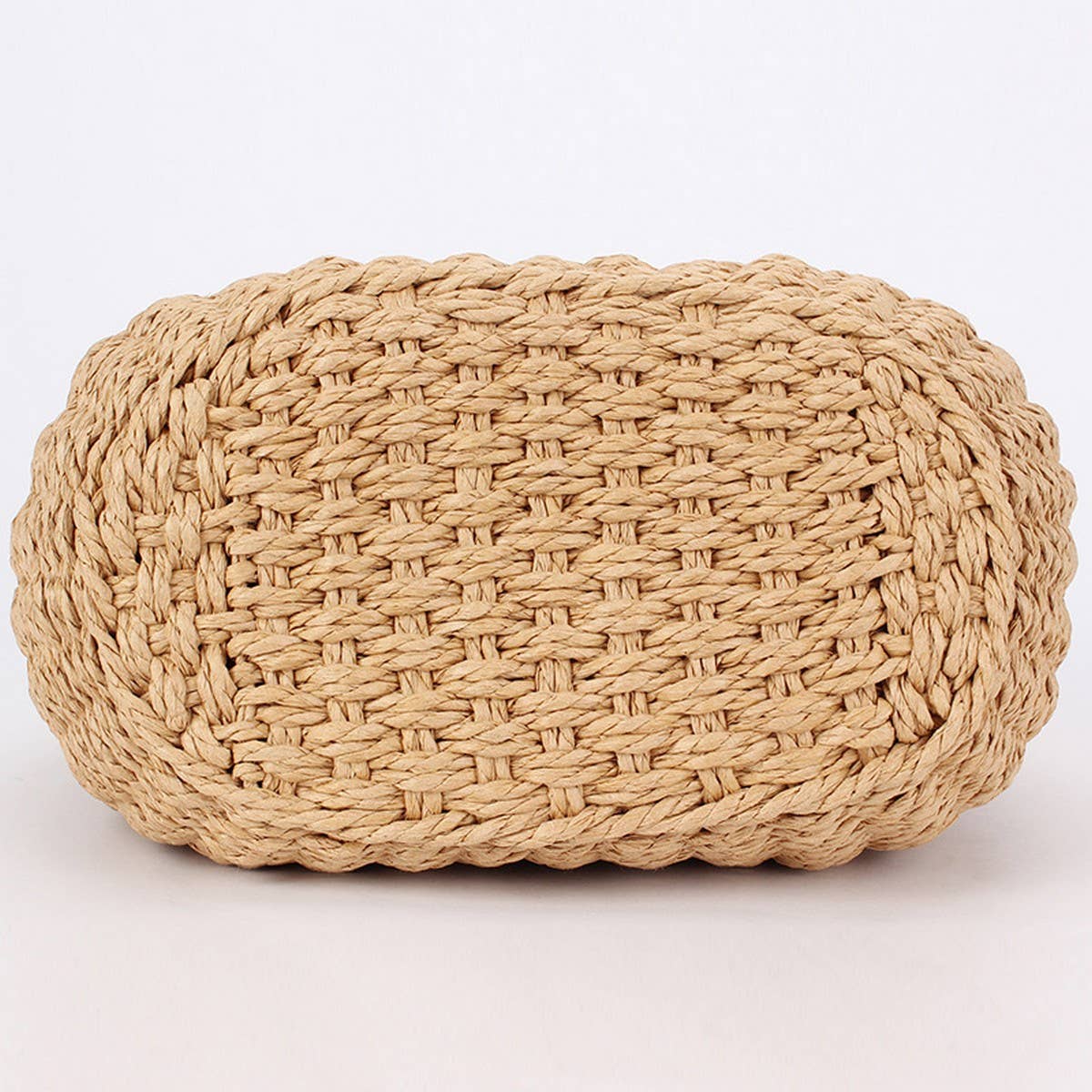 SOLID COLOR CASUAL PAPER ROPE HAND-WOVEN BAG_CWAB4704