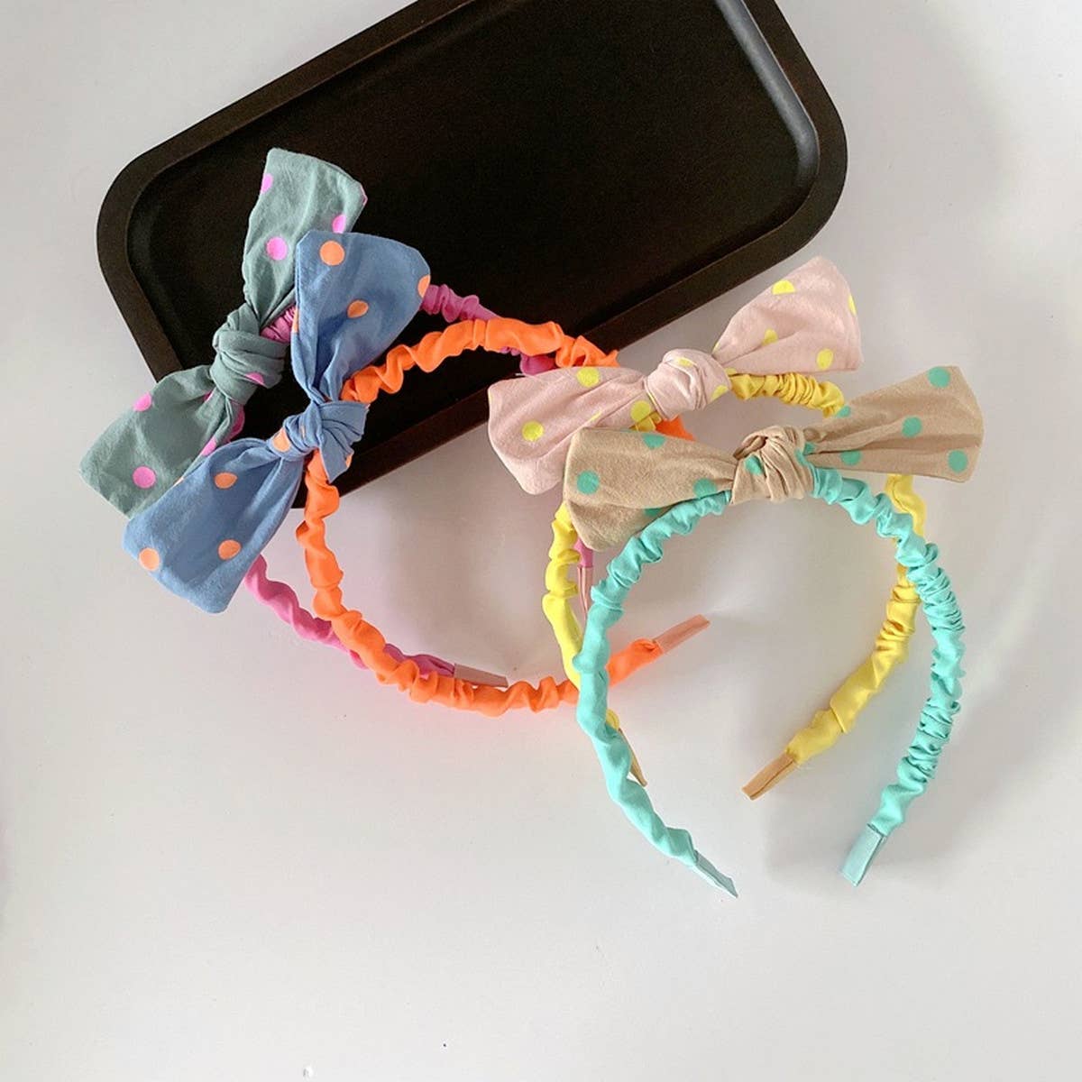 CHILDREN'S POLKA DOT BOW HEADBAND