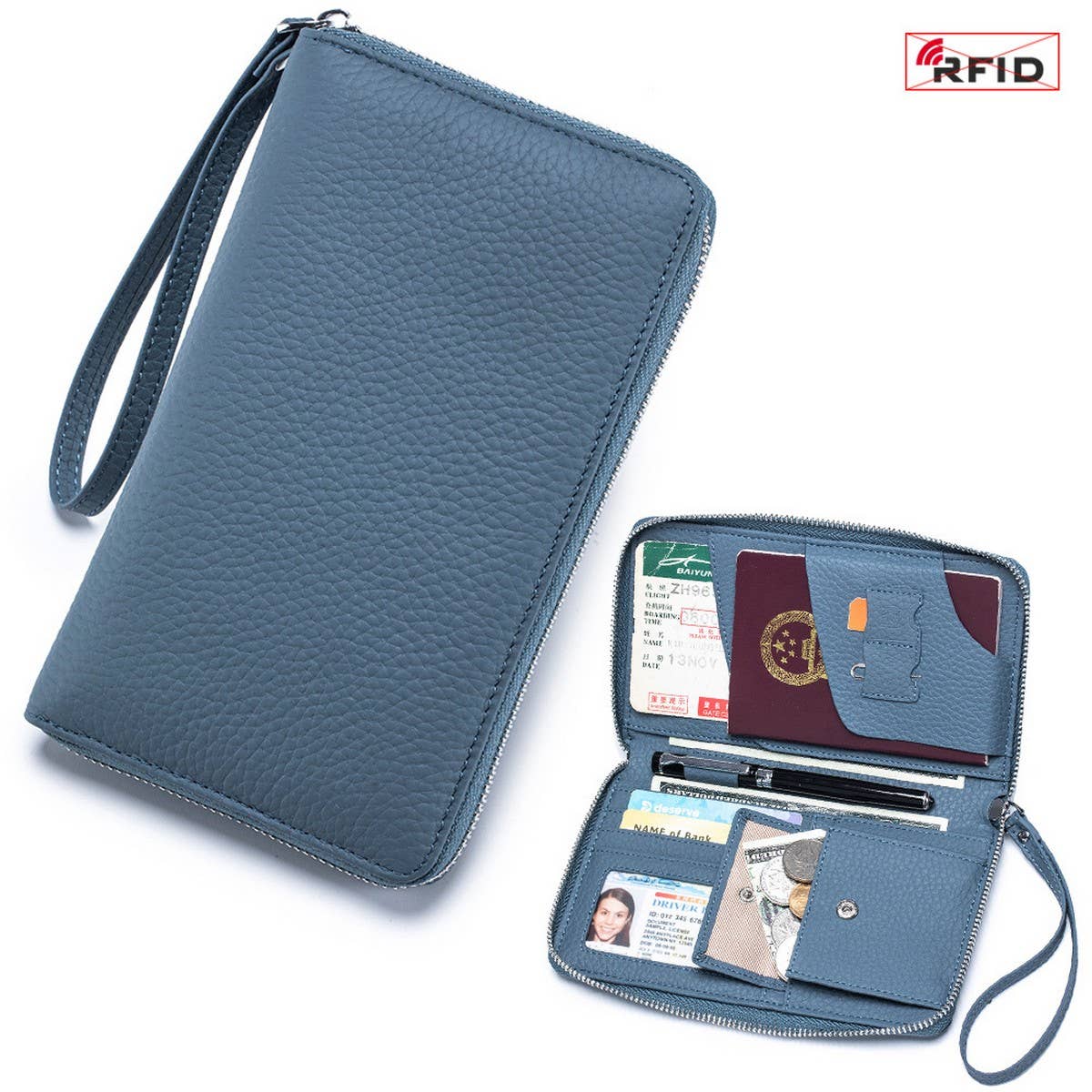 ANTI-THEFT MULTIFUNCTIONAL LONG LEATHER WALLET_CWAB3734