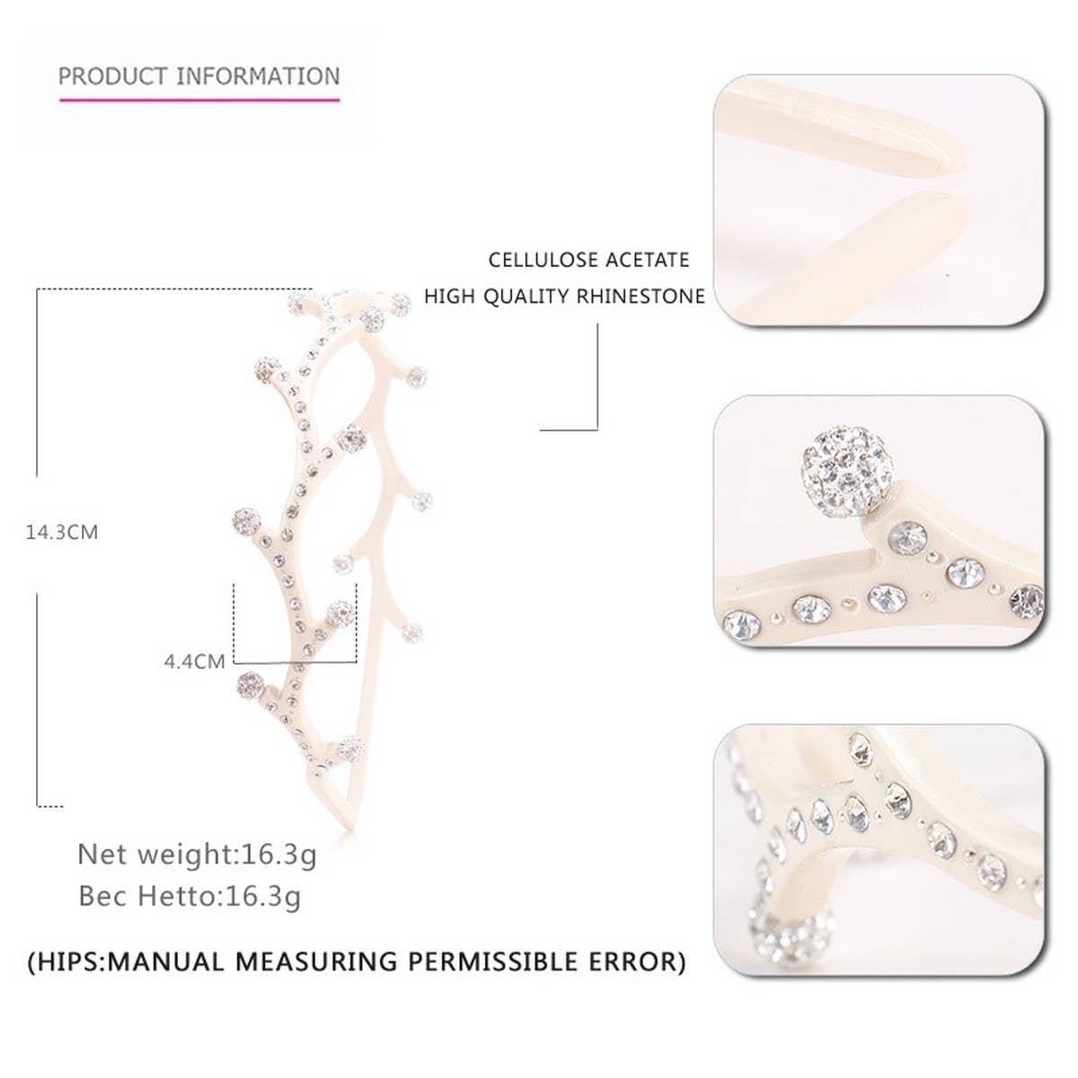 TWIGS DIAMOND BALL BRANCH HEADBAND HAIRPIN
