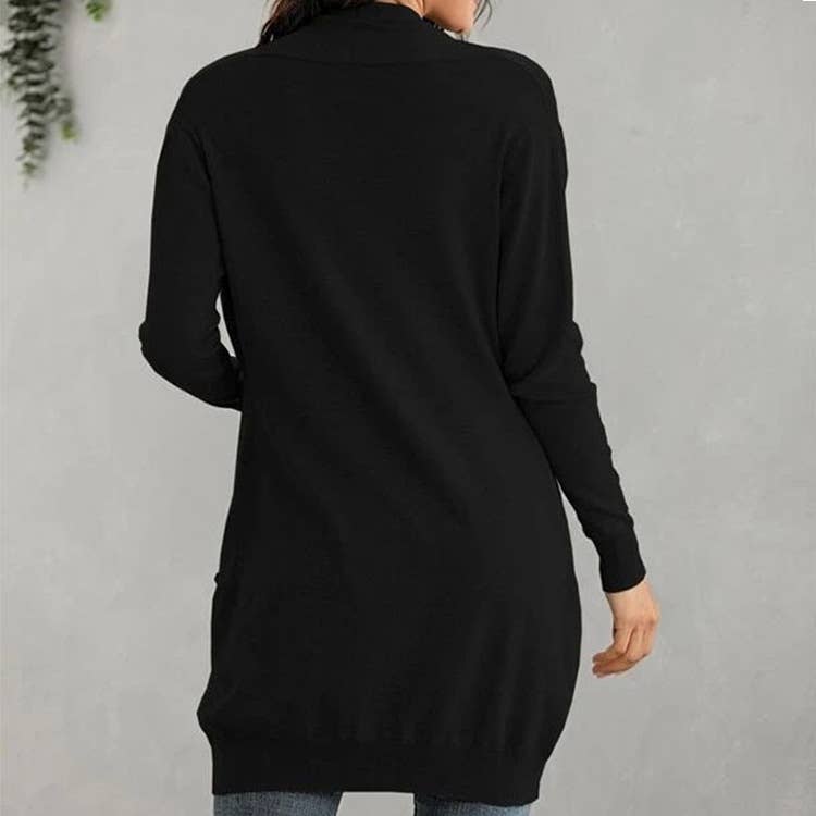 LONG SLEEVE KNITTED CARDIGAN CARDIGAN COAT WOMAN