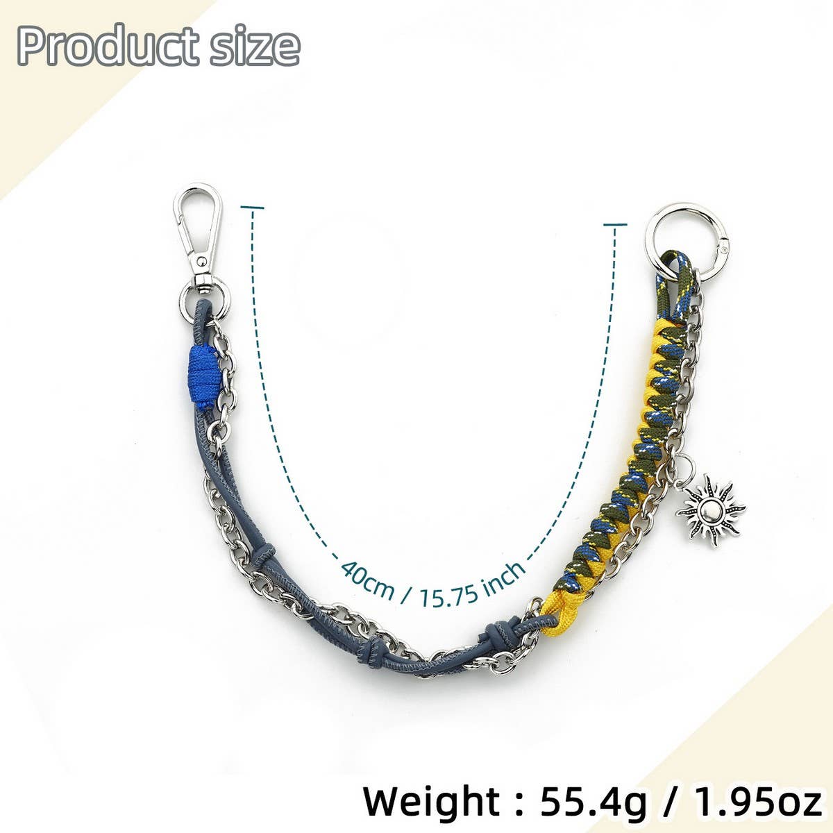 Handwoven Leather Keychain for Women¡¯s Bags_CUAB00438