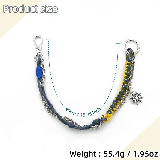 Handwoven Leather Keychain for Women¡¯s Bags_CUAB00438