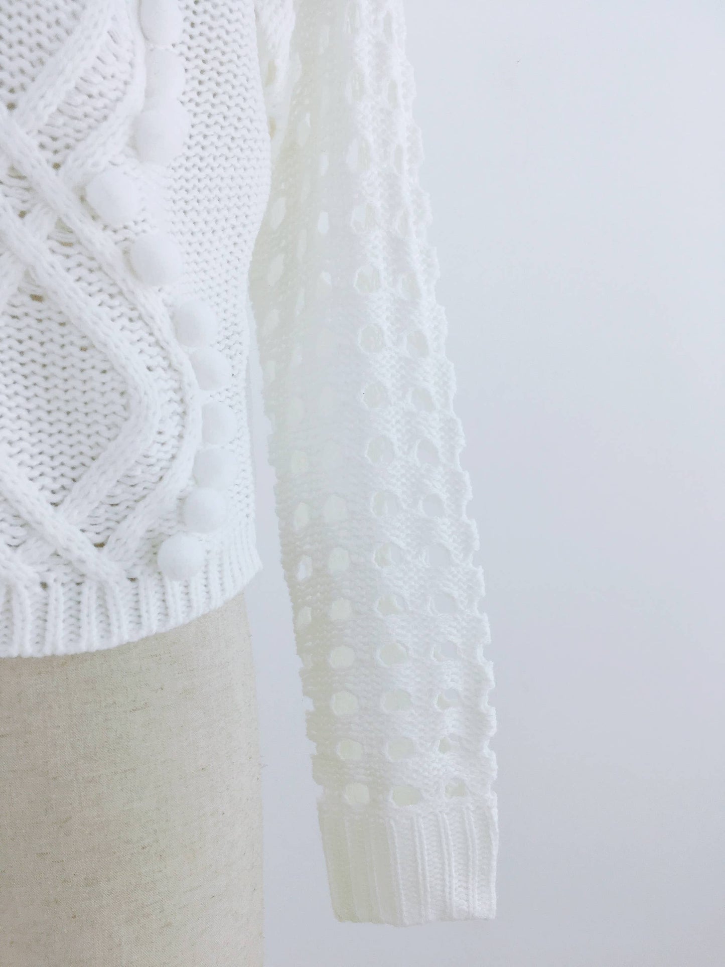 SOLID COLOR LOOSE KNIT CREWNECK PULLOVER SWEATER