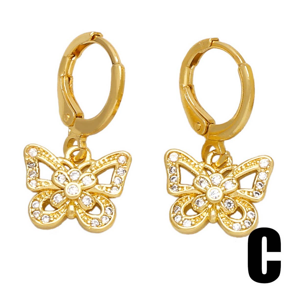 EXQUISITE ZIRCON DECORATED BUTTERFLY EARRINGS_CWAJE0986