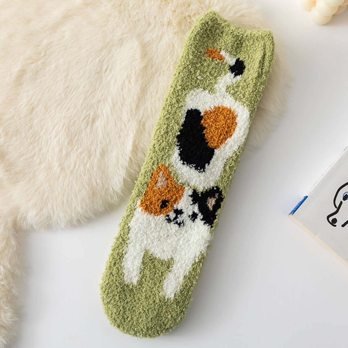 WOMEN PADDED CORAL FLEECE CAT CLAW SOCKS