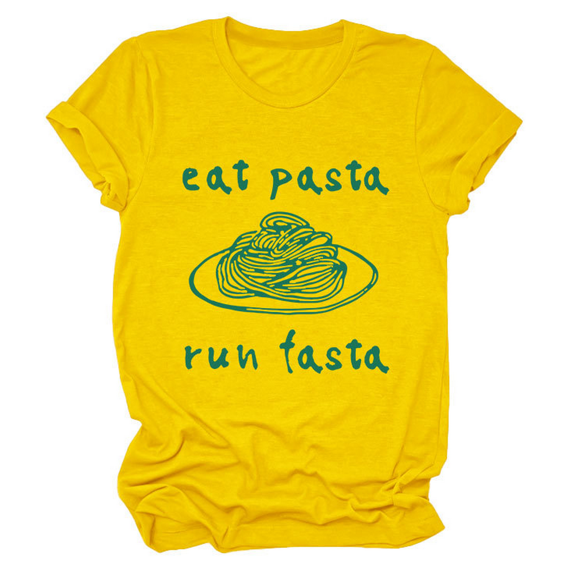Trendy Women¡¯s Short Sleeve Tee ? Eat Pasta Run