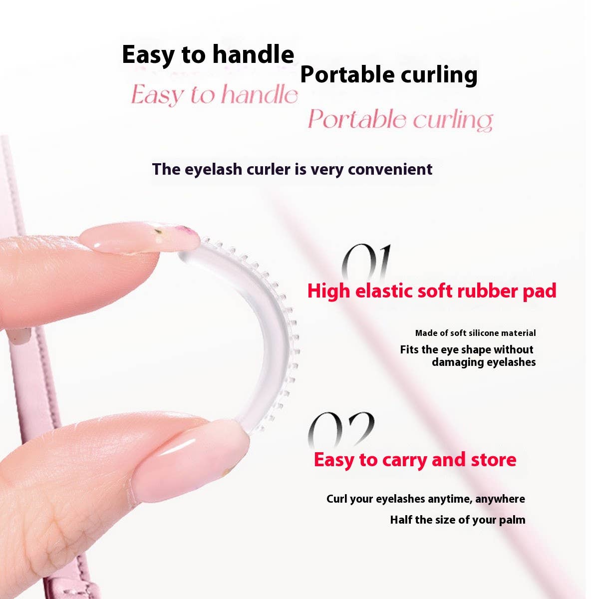 Frameless Eyelash Curler, Portable & Natural