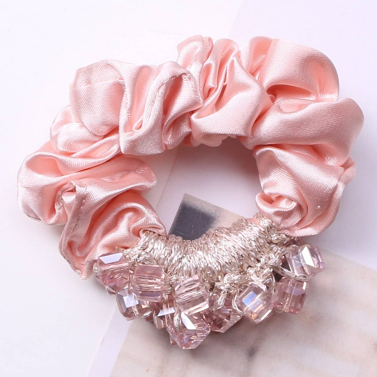Elegant Crystal Scrunchie Fashion Hair Tie
