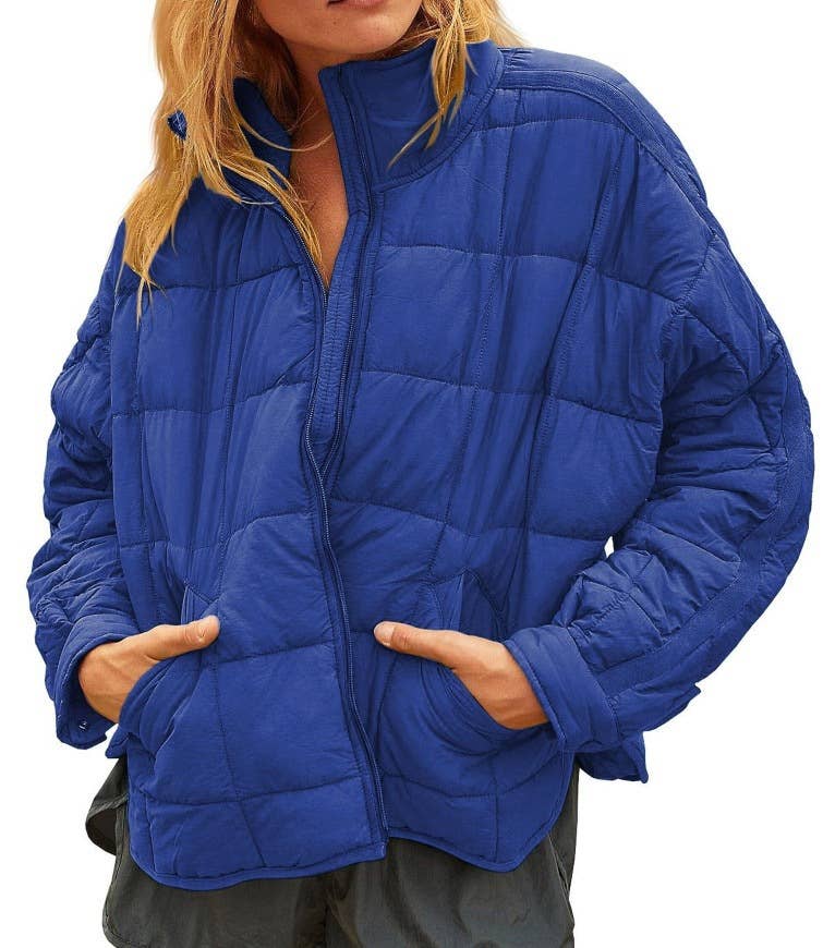 LIGHTWEIGHT ZIPPER COMPRESSIBLE SHORT DOWN JACKET