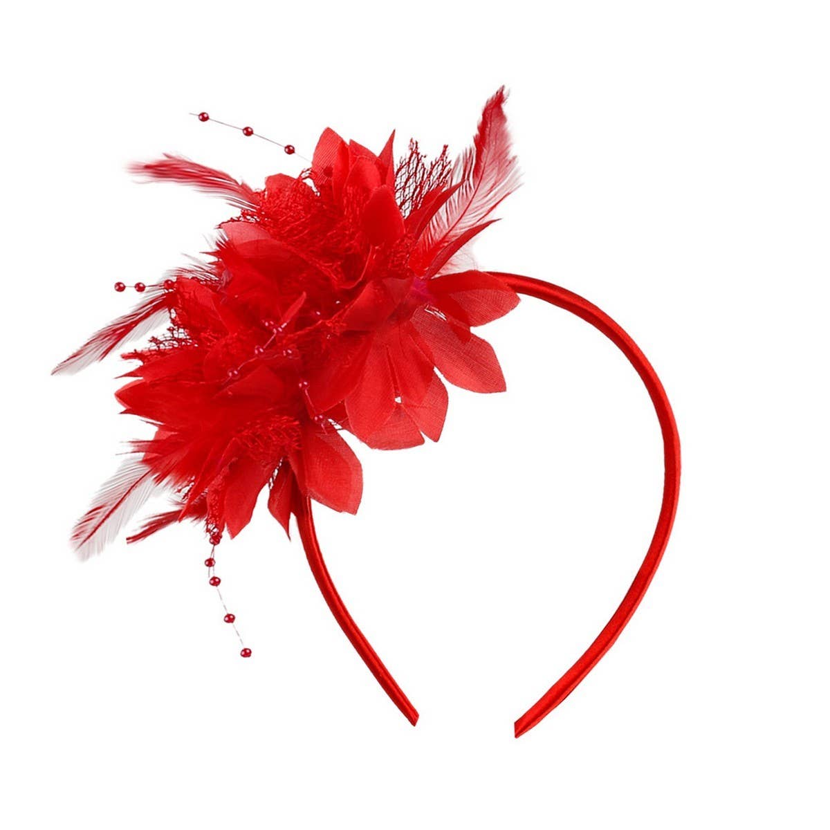 CWAHA07153_FEATHER FLOWER HEADBAND FOR  PERFORMANCE