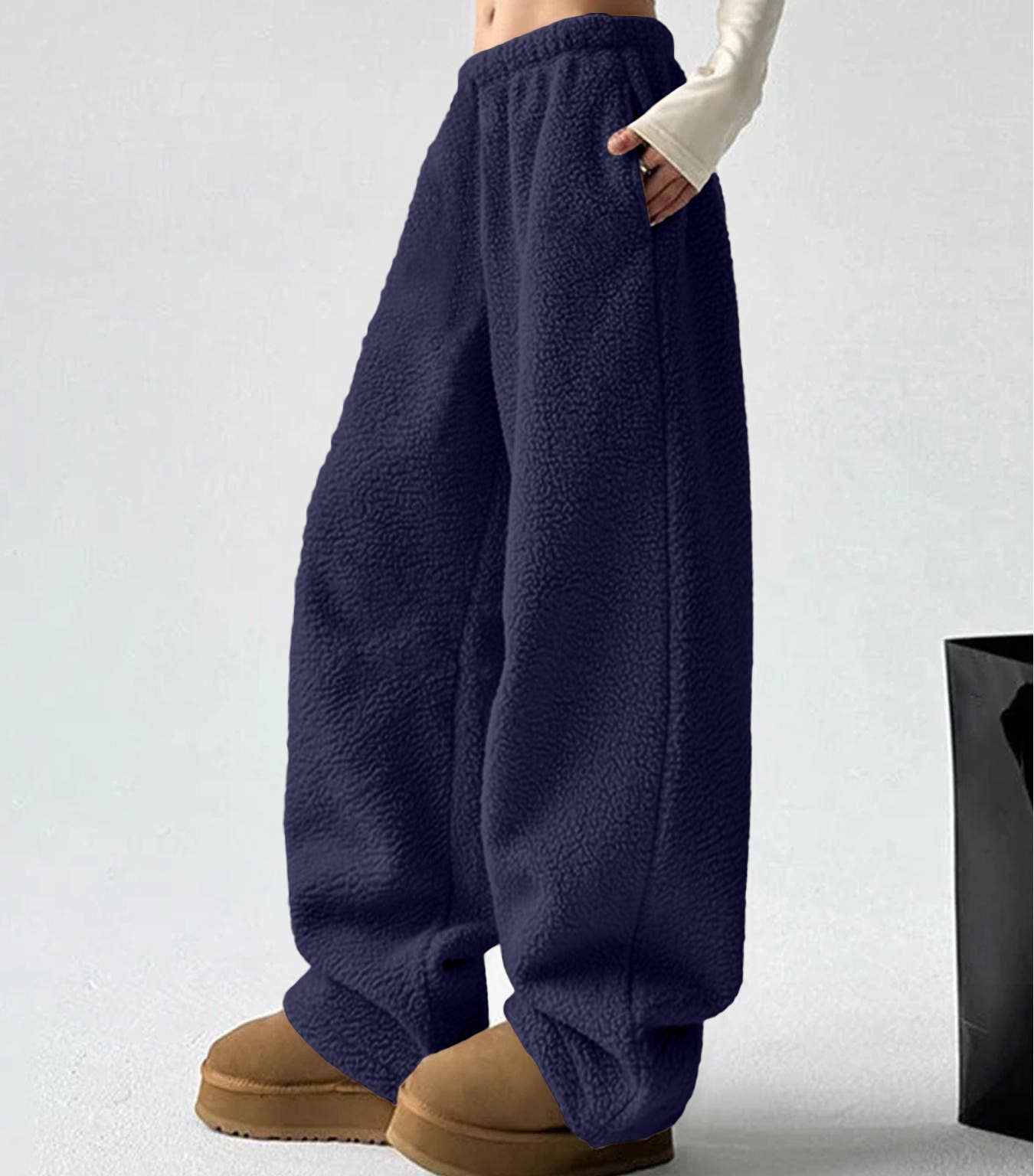 Simple,comfortable casual solid-color long pants