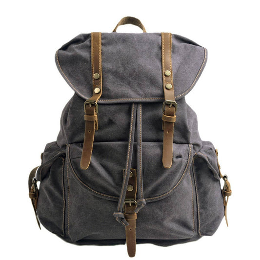 Vintage Canvas Large Capacity Backpack_CWAB5528