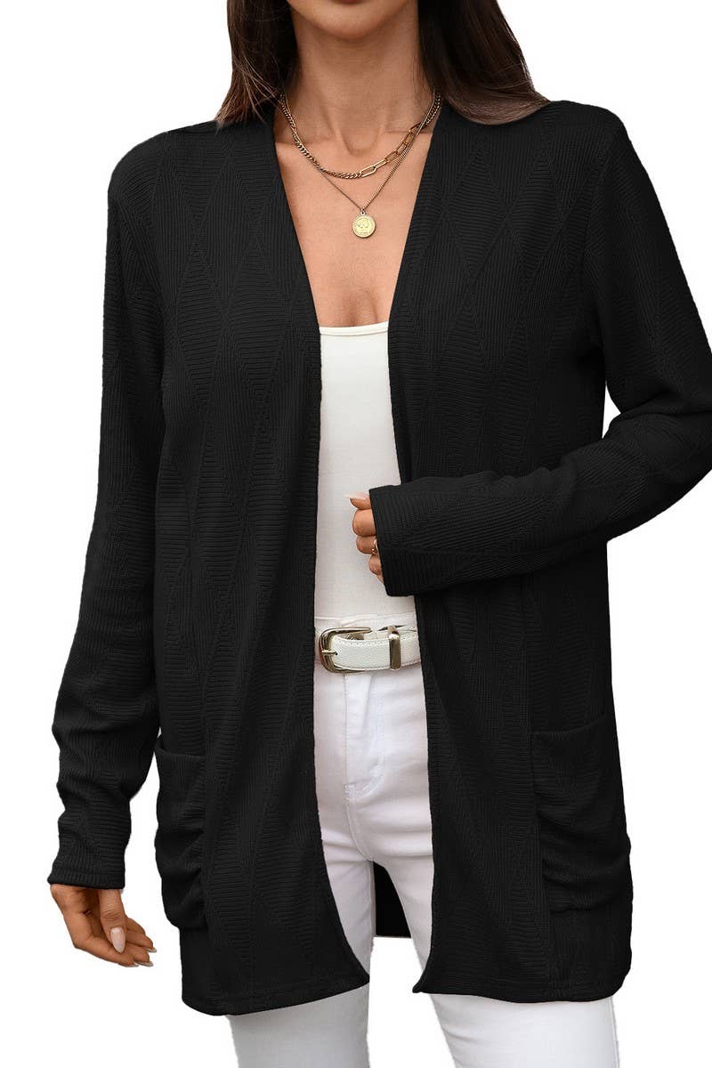 CWOCAL00857_SOLID COLOR LONG-SLEEVED KNITTED CARDIGAN JACKET