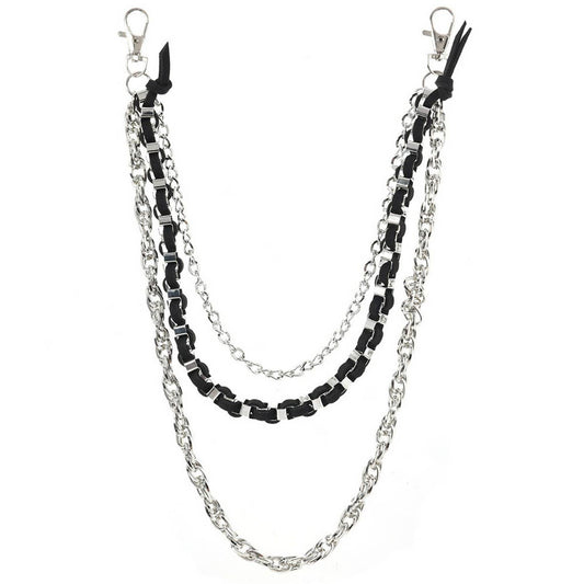 CREATIVE WOVEN THREE-LAYER TRENDY JEANS CHAIN