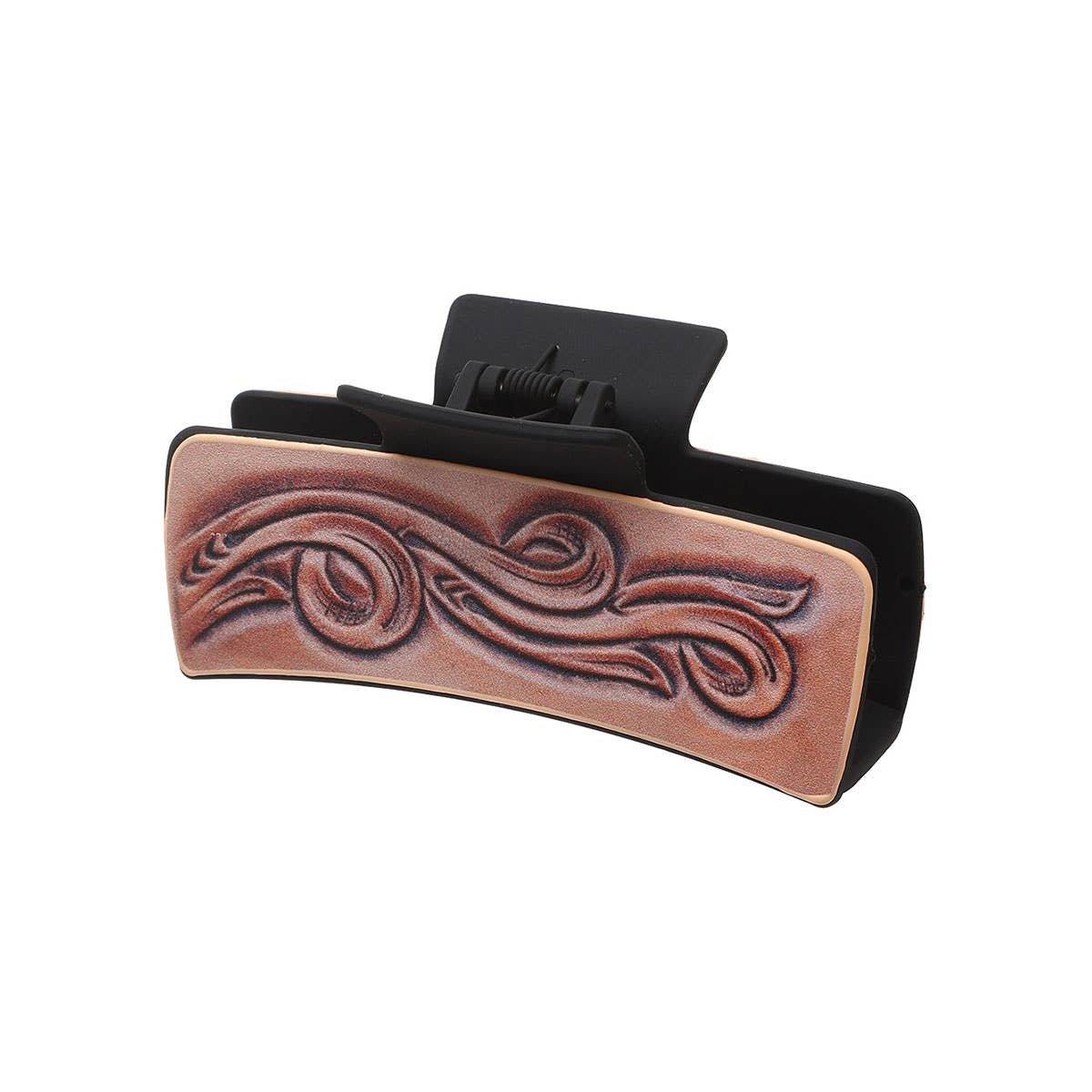 WESTERN STYLE LETTER BOW LEATHER HAIR CLAW CLIPS