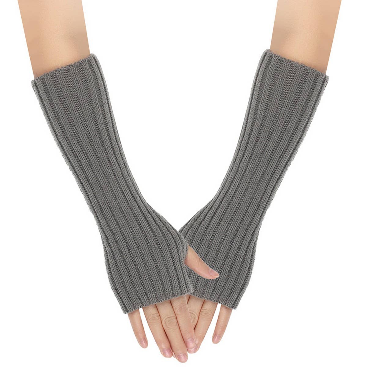 CWMM10077_KNIT FINGERLESS ARM WARMERS WOMEN