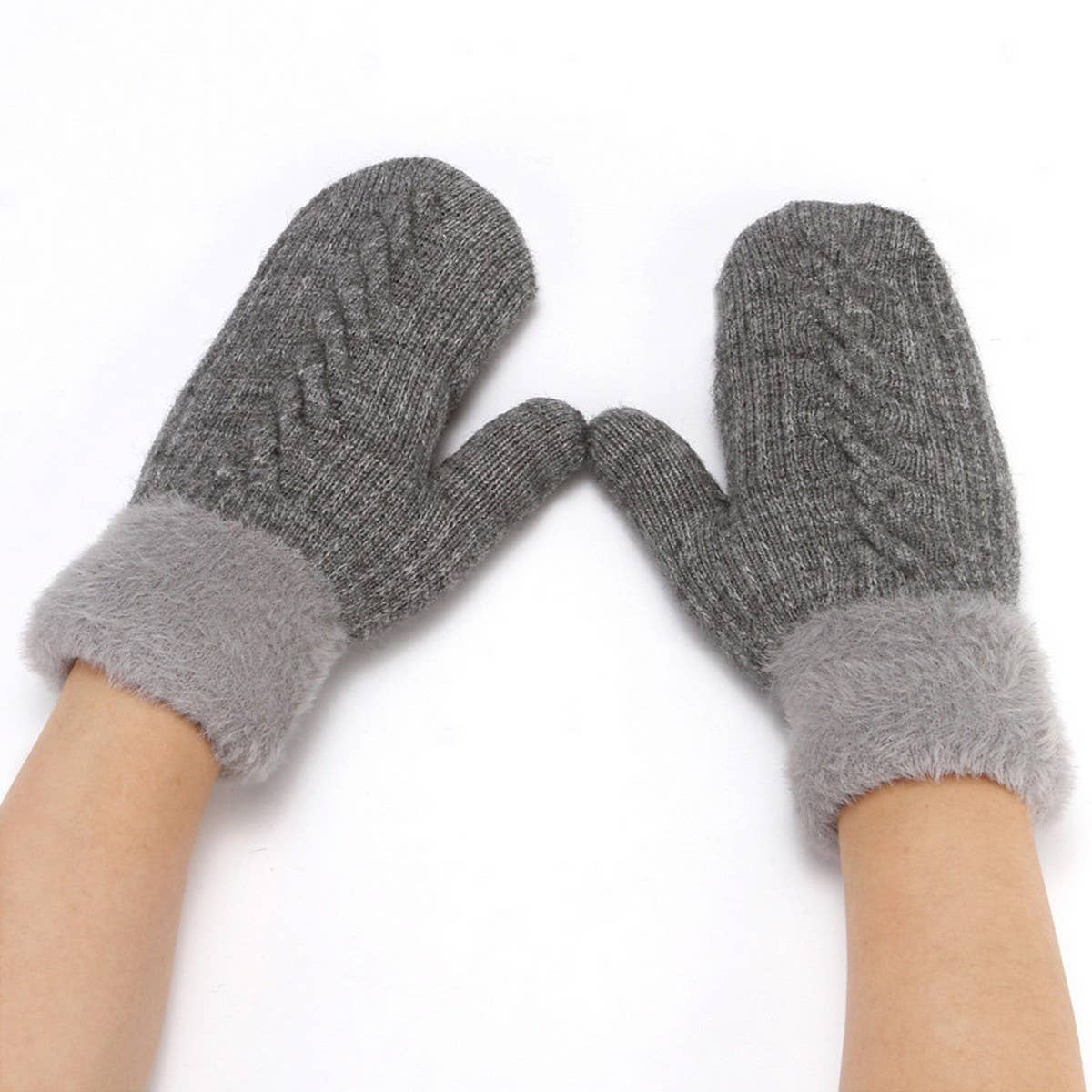 WINTER CUTE SOLID COLOR WARM KNITTED GLOVES_CWAG0264
