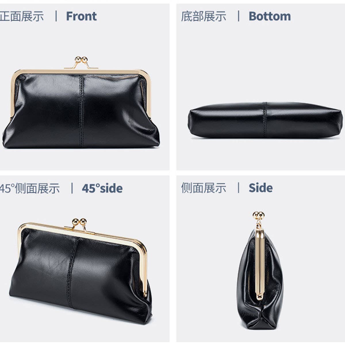 LARGE CAPACITY SIMPLE RETRO CLIP BAG LONG WALLET_CWAB3740